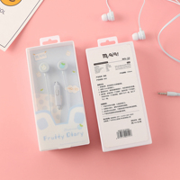 Mqiqi Petit écouteur à fil MQ-22 contrôlé avec microphone 3.5mm Mini casque intra-auriculaire lapin mignon pour filles
