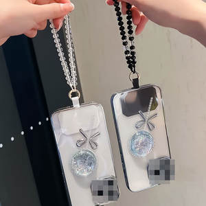 Cordon personnalisé pour téléphone portable avec attache, bracelet de poignet perlé en cristal pour téléphone mobile - Product Image 1