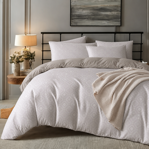 Set di Biancheria da Letto Moderno Stampato 100% Cotone Puro, Set Copripiumino 4 Pezzi Misura Queen, Qualità Alberghiera, Traspirante, Resistente alle Pieghe, 200TC - Product Image 1