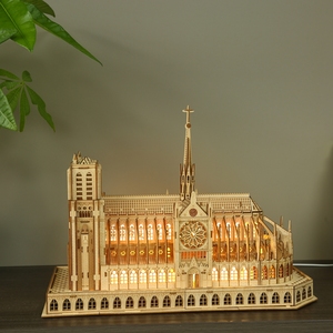 Rompecabezas 3D <span class=keywords><strong>de</strong></span> Madera DIY <span class=keywords><strong>de</strong></span> <span class=keywords><strong>Notre</strong></span> <span class=keywords><strong>Dame</strong></span> <span class=keywords><strong>de</strong></span> París, Juguete Educativo Personalizado, Juegos <span class=keywords><strong>de</strong></span> Rompecabezas para Niños y Adultos - Product Image 2