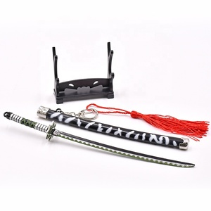 Demon Slaye Wind Pole Exclusive Mini <span class=keywords><strong>Katana</strong></span> Métal Artisanat Épée Porte-clés Cadeau Jouet 22cm Fabricants Spot Produits En Alliage De Zinc - Product Image 1