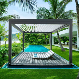 <span class=keywords><strong>Pergola</strong></span> motorisée robuste en alliage d'aluminium rond, imperméable, avec revêtement en poudre, <span class=keywords><strong>protection</strong></span> <span class=keywords><strong>solaire</strong></span> de haute qualité - Product Image 6