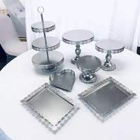 Présentoir à gâteaux créatif en métal pour mariage, banquet, restaurant, plusieurs designs, support à gâteaux multicouche en fer forgé avec dentelle