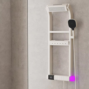 Estante de ducha montado en la pared de 400 mm con pantalla digital para organización del baño - Product Image 4