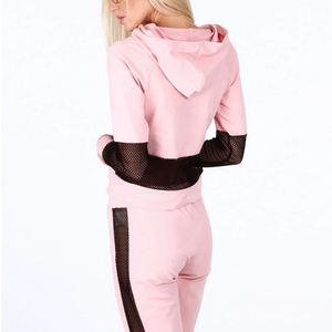 Women Lightweight Seamless Long Sleeve Short Hoodies Running Mesh Hooded Top <b>Jogger</b> Pant Outdoor Sportswear Crop Hoodie - Product Image 6