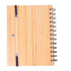 Wholesale Hardcover Bamboo PU Leather Diary <b>Gift</b> <b>Set</b> with Spiral Binding Pen Custom Sizes - Product Image 4