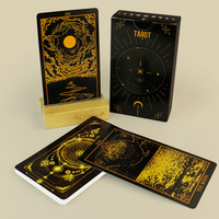 Cartes de tarot personnalisées avec impression personnalisée, design de logo, écologiques, durables, portables, finition mate, papier, estampillage noir et or