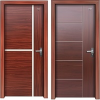 Puerta Interior Moderna de Madera Sólida a Prueba de Balas BASEN, Superficie Acabada, 1 Año de Garantía, Herrajes de Primera Marca China, para Baño
