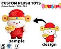 Peluche personnalisée en forme de personnage de dessin animé, douce et moelleuse, pour la promotion d'entreprise, jouet en peluche personnalisé OEM