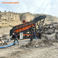 Installation mobile de lavage d'or à grande capacité de traitement, avec crible vibrant pour l'or, capacité de 200 tonnes/heure, pour le criblage de minerai et la prospection aurifère en rivière