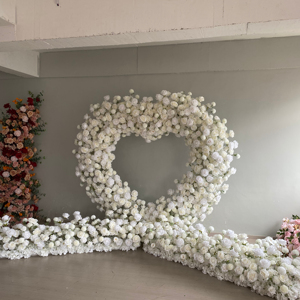 ซุ้มดอกไม้รูปหัวใจสีขาวสำหรับงานแต่งงาน Y-HFA138 ซุ้มดอกกุหลาบรูปหัวใจ ซุ้มดอกไม้รูปหัวใจประดิษฐ์ ซุ้มดอกไม้ผ้าไหมสำหรับตกแต่ง - Product Image 1