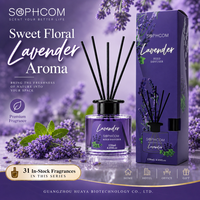 Diffuseur de parfum sur mesure 120 ml avec étiquette de bouteille personnalisée, parfum et boîte pour programme de développement de marque de luxe