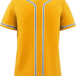 Mens Baseball Jersey Blank Plain Button Down Shirts Short Sleeve Hip Hop Hipster Active Team Sports Uniforms S-XXXL - Product Image 5