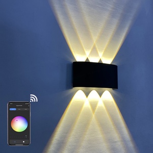 Appliques murales modernes LED RGB à intensité variable avec télécommande, lampe murale d'intérieur pour chambre à coucher, chevet, décoration intérieure, ambiance - Product Image 4