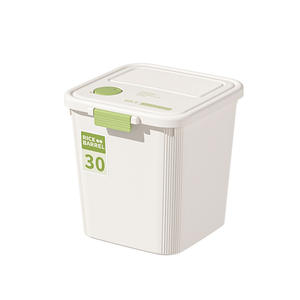 Contenedor de Arroz de 30L, Hermético, a Prueba de Humedad, de Grado Alimenticio, Rectangular, con Tapa de Clip - Product Image 1