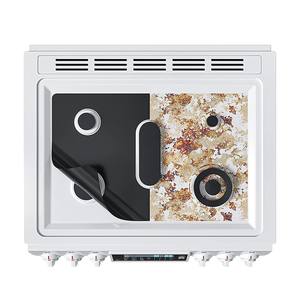 Accessoires pour cuisinière à gaz réutilisables de 0,2 mm, protection contre l'huile, couvercle de brûleur en PTFE/silicone, protection de cuisinière - Product Image 5