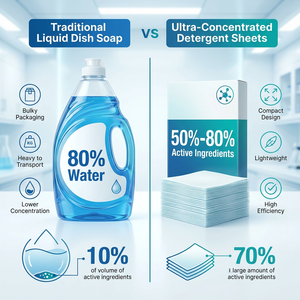Bandes de savon végétales écologiques sans plastique haute efficacité – Feuilles de détergent naturel pour la vaisselle - Product Image 2