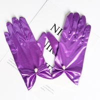 Gants de mariée de luxe HZS-25040, blanc et noir, pour cérémonie, accessoires de robe de mariée pour célébrités