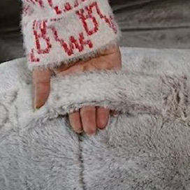 Cama de lujo para perros, cama larga de felpa esponjosa para mascotas, cama de lujo antideslizante para perros humanos gigantes, cama calmante para perros, sofá - Product Image 4