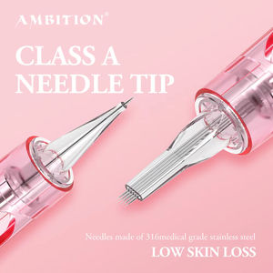 Jarum Cartridge Tato Alis Ambition Pink 20Pcs/kotak 1RL 3RL 5RL 7RL 5F 7F SMP P <span class=keywords><strong>M</strong></span> U untuk Rias Permanen Bibir Eyeliner Kulit Kepala - Product Image 2