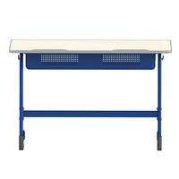 Meubles de classe personnalisés, bureau et chaise scolaires doubles, ensemble scolaire en bois pour étudiants et universités