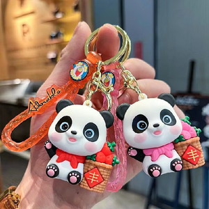Exquisito Panda llavero colgante moda nacional coche llavero ornamento para pequeño centro comercial grúa máquina regalo <span class=keywords><strong>Anime</strong></span> - Product Image 4