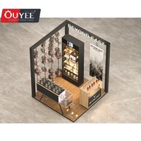Conception et fabrication de kiosque à parfum romantique personnalisé, flacon de parfum en verre, kiosque mural de centre commercial, kiosque à parfum, présentoir de kiosque