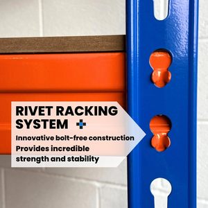 Estanterías industriales de 4 niveles para almacén, estanterías de acero para taller, estanterías para garaje. - Product Image 2