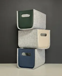 Panier de <span class=keywords><strong>rangement</strong></span> en feutre sur mesure, panier de <span class=keywords><strong>rangement</strong></span> moderne pour la maison, organisateur de <span class=keywords><strong>rangement</strong></span> portable en feutre pour l'organisation de la maison et du bureau - Product Image 2