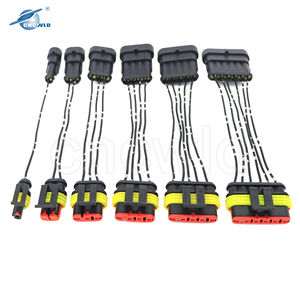 Assemblage 2 broches AMP 282104/282080 Connecteurs électriques automatiques étanches Fiches Faisceau de câbles - Product Image 4