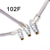 Compatible Fischer Angle Droit 90° °   Connecteur étanche WSO série 102F, prise DBPE, 2-9 broches, IP68, Push-Pull