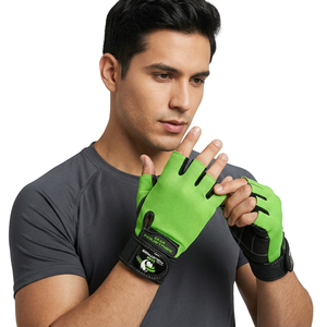 Gants d'entraînement professionnels en cuir pour la musculation, demi-doigts, respirants, pour la musculation et les exercices de fitness - Product Image 1