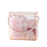 Boîtes cadeaux en acétate Boîtes en plastique transparent pour cadeaux de mariage Boîte d'emballage cosmétique avec poignée pour bonbons, chocolat