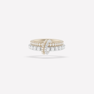 Mix <strong>Silver</strong> Gold Two Tone Color Full Paved 5A CZ Sparking Engagement Eternity Band <strong>Stacking</strong> <strong>Rings</strong> - Product Image 1