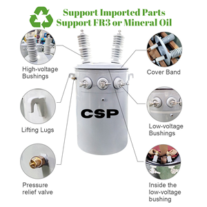 Einphasige pol montierte 1-kVA-Transformatoren ONAN ONAF-Transformator Kunden spezifischer Hochspannung transformator Preis - Product Image 4