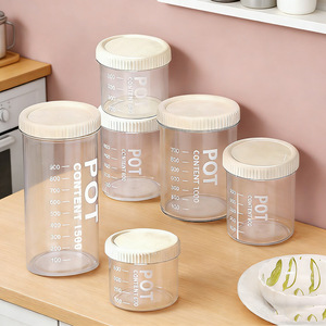 Transparent Food <b>Storage</b> <b>Jars</b> With Lid Measuring Scale <b>For</b> <b>Kitchen</b> Use 500Ml 800Ml 1500Ml Capacity - Product Image 3