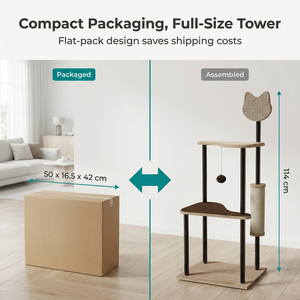 Luxuriöser Moderner Umweltfreundlicher Stilvoller <span class=keywords><strong>Katzen</strong></span>-Kratzbaum Holzmatte Mehrstufiges Klettergerüst Haus Hängematte für Kätzchen Kleine <span class=keywords><strong>Katzen</strong></span> - Product Image 5