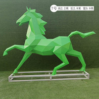 Sculptures de cheval, grande sculpture d'extérieur abstraite en acier inoxydable, vente en gros, 15 cm