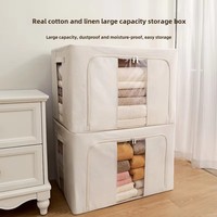 Top avant ouvertures conteneur robuste visuel Transparent fenêtre garde-robe organisateur pliable boîtes de rangement pour vêtements
