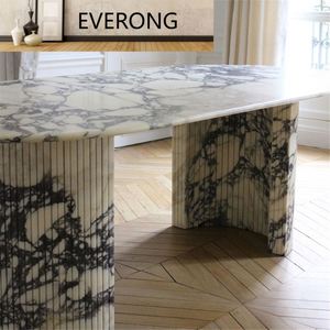 Nouvelle conception, table rectangulaire en béton de luxe à prix abordable, pour la maison, la salle à manger, le <span class=keywords><strong>restaurant</strong></span>, la cuisine, avec plateau en marbre - Product Image 1