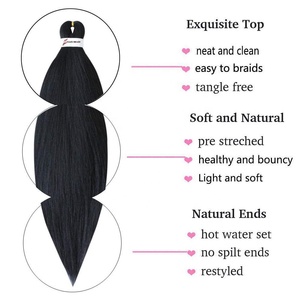 SARLA per Ombre Afro <span class=keywords><strong>extension</strong></span> per capelli colorati crespi lisci parrucca <span class=keywords><strong>con</strong></span> capelli sintetici prestirati per intrecciatura - Product Image 5