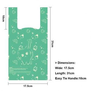 Sacs à déjections pour animaux de compagnie biodégradables et compostables avec poignée, pack familial personnalisé, vente en gros du fabricant - Product Image 5