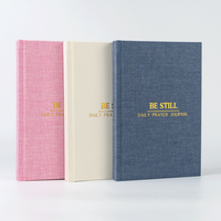 Journal de prière quotidien personnalisé en tissu de lin, agenda relié, carnet de notes