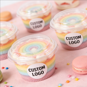 Gobelets en plastique PET transparents pour desserts, 24 oz et 9 oz, avec couvercles - Product Image 4