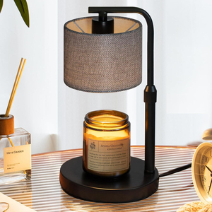 Lampe de table moderne en bois jaune écologique avec abat-jour en cristal conique, alimentation CA, base en bois, col flexible LED E26 3500K pour la décoration de chambre - Product Image 1