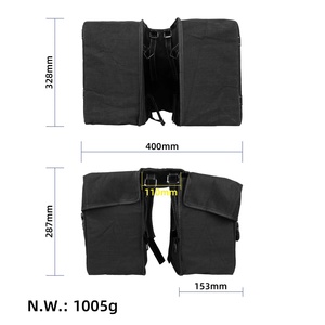 Sacoche de vélo rigide noire pour porte-bagages arrière de VTT, sac de rangement de voyage pour siège arrière rigide - Product Image 2