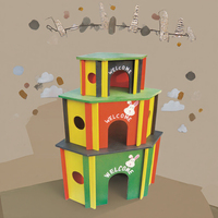 Maison pour animaux de compagnie YOCAN personnalisée en gros pour lapins cage pour hamsters vivants en bois de pin pour rongeurs prix de gros