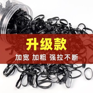 Coleteros elásticos gruesos negros, 1000 unidades, de PVC, para uso diario, sin dejar marcas, para mujer - Product Image 2