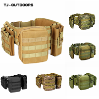 Article chaud Nylon 5-en-1 Combat Camouflage Ceinture de travail Équipement tactique multifonction pour les chasseurs et les amateurs de plein air