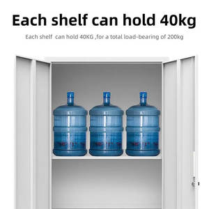 Modern 2-Door Steel <b>File</b> Cabinet 4 Adjustable Shelf Metal Office Home Furniture <b>Storage</b> with Key Lock - Product Image 6